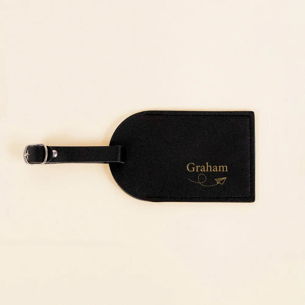 étiquette de bagage monogrammée en cuir personnalisée, étiquettes de bagage de voyage pour couple, cadeau de mariage personnalisé pour meilleur ami, cadeau de réception nuptiale
