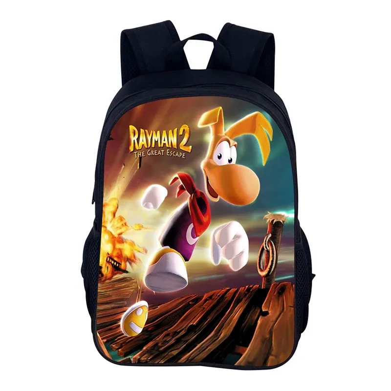 jeux de dessin animé rayman legends 2 pièces ensemble sac à dos cartable garçons filles camping sac à dos trousse à crayons sac à crayons boîte à crayons