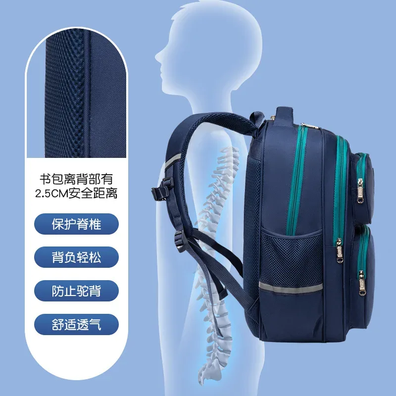 sac à dos d'école primaire étanche pour enfants, grands sacs orthopédiques de voyage pour garçons et filles