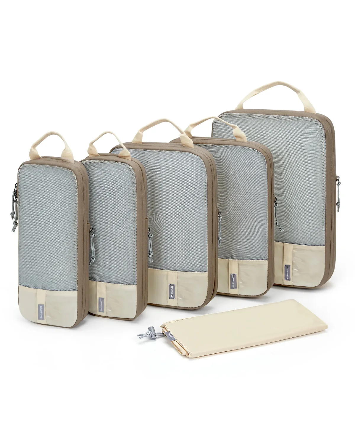 sac voyage polyester gris orange compression organisateur chemises poche transparent ventilation glissière portable week-end affaires vacances