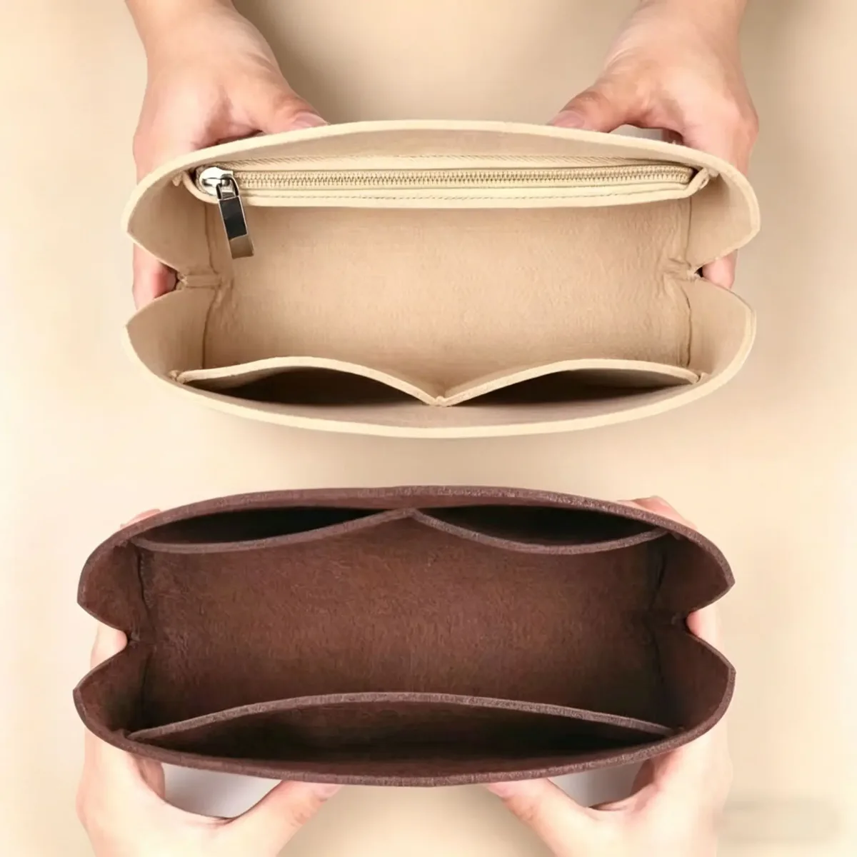 organisateur de sac en feutre, insert de rangement interne portable pour sacs à main