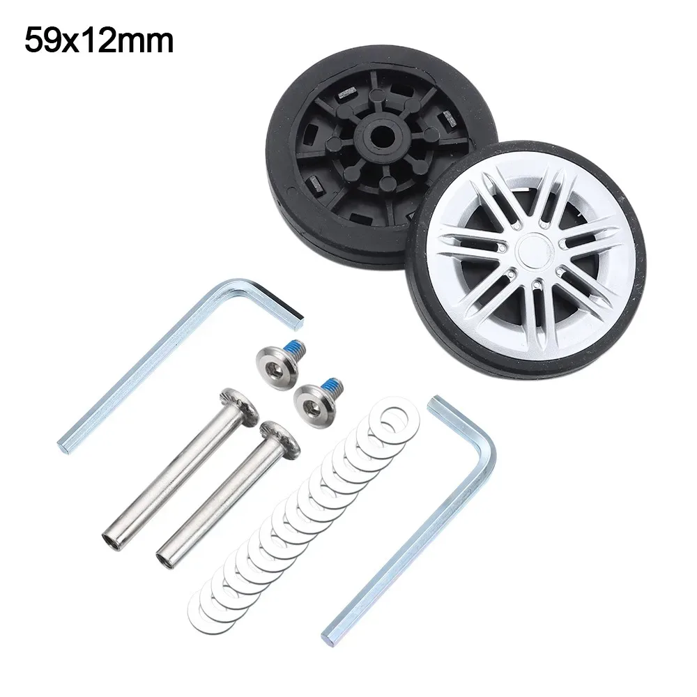 roues de remplacement universelles pour valise, résistantes à l'usure, silencieuses, avec vis, roues de bagages de voyage, accessoires de bagages