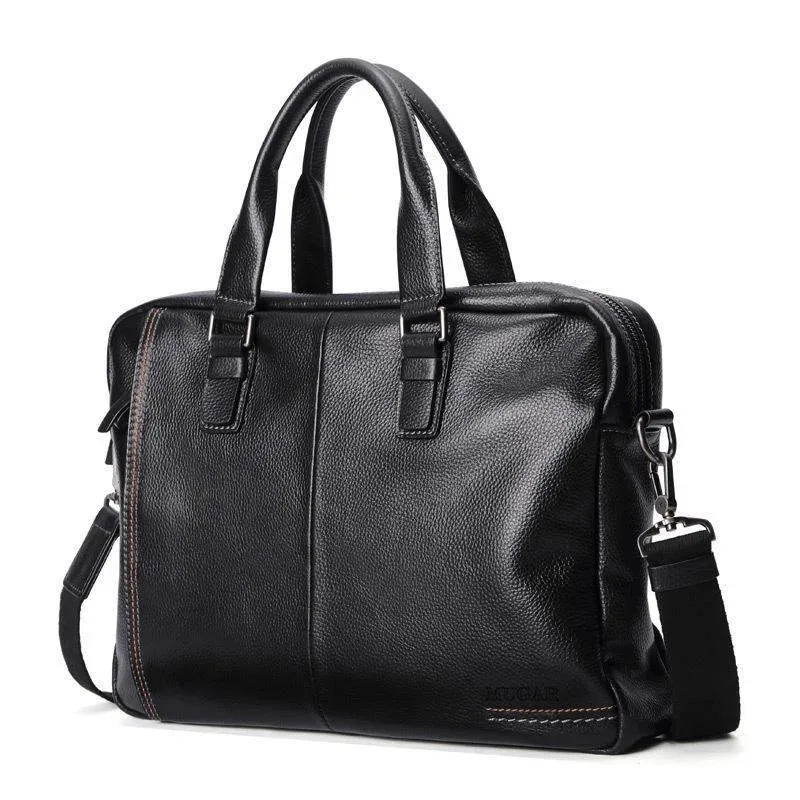 sac à main d'affaires en cuir de vache de haute qualité pour hommes, sac à bandoulière 100% mallette en cuir véritable pour hommes, sac à bandoulière pour les déplacements