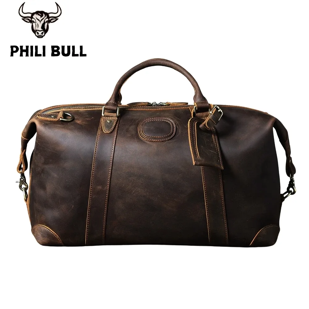 phili bull-sac de dehors en cuir group pour homme, sacoche de -du-- end, bagage d'extérieur, fitness, à bandoulière