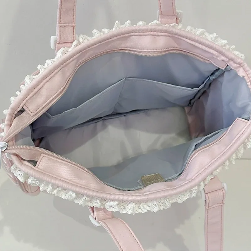sac messager preppy de style japonais avec nœud mignon, sac à bandoulière anime pour filles douces jk, fourre-tout