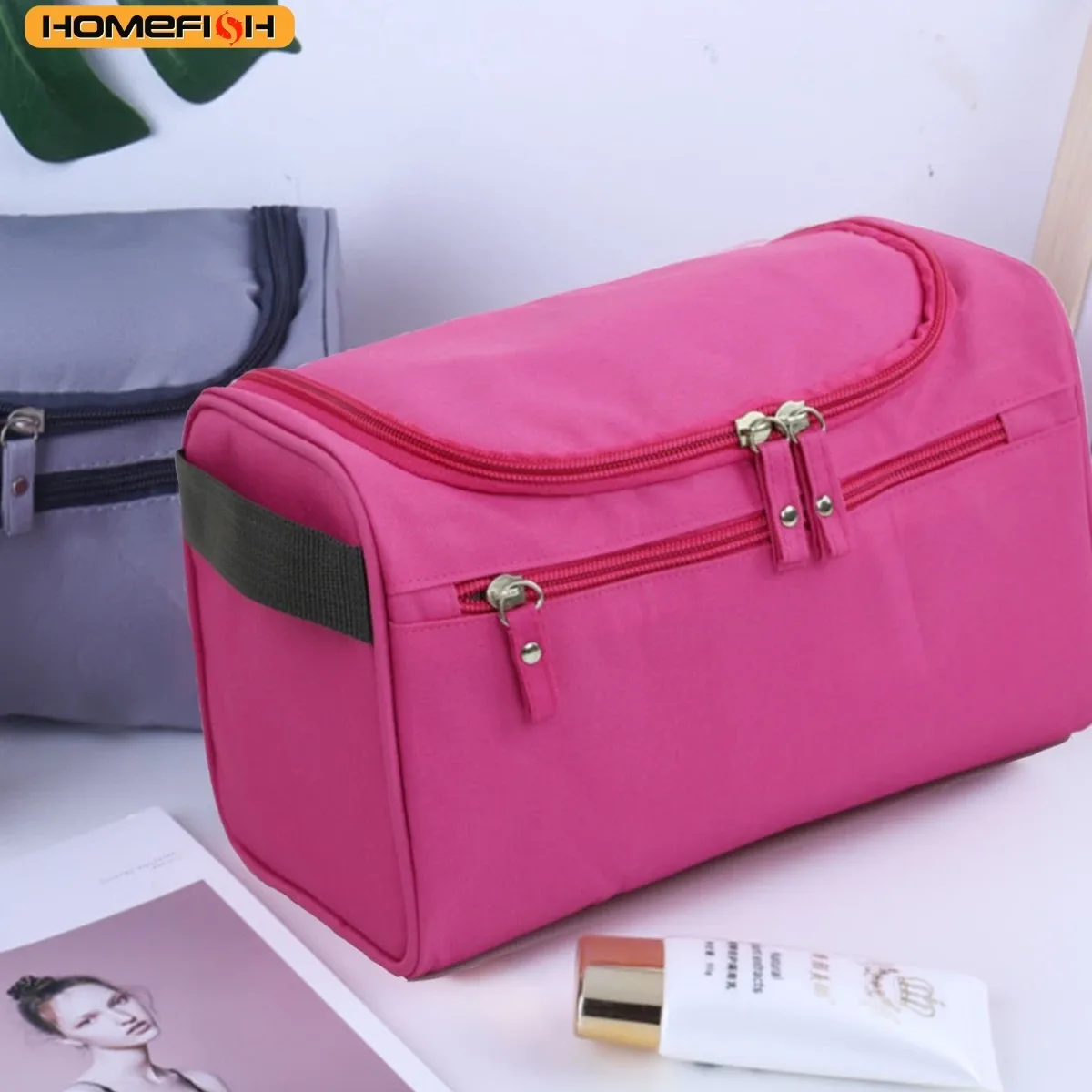 homefish – sac à main cosmétique, sacs de toilette, sac étanche de voyage en plein air pour hommes, multifonction, grande capacité, emballage portable