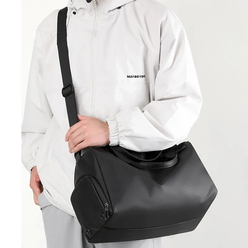 sacs de voyage tendance pour femmes, grande capacité, sac de sport pour hommes, sac de voyage imperméable pour le week-end, sac messager pour femmes, compartiment sec et humide