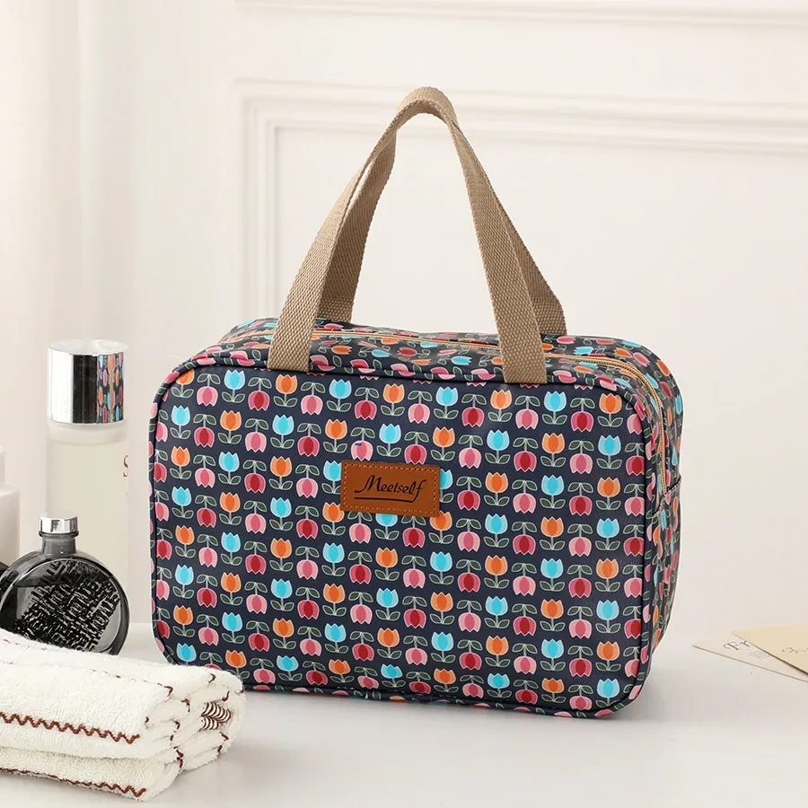 grande trousse de toilette portable de grande capacité, étanche, pour le voyage et les activités de plein air, pour articles de toilette et de douche