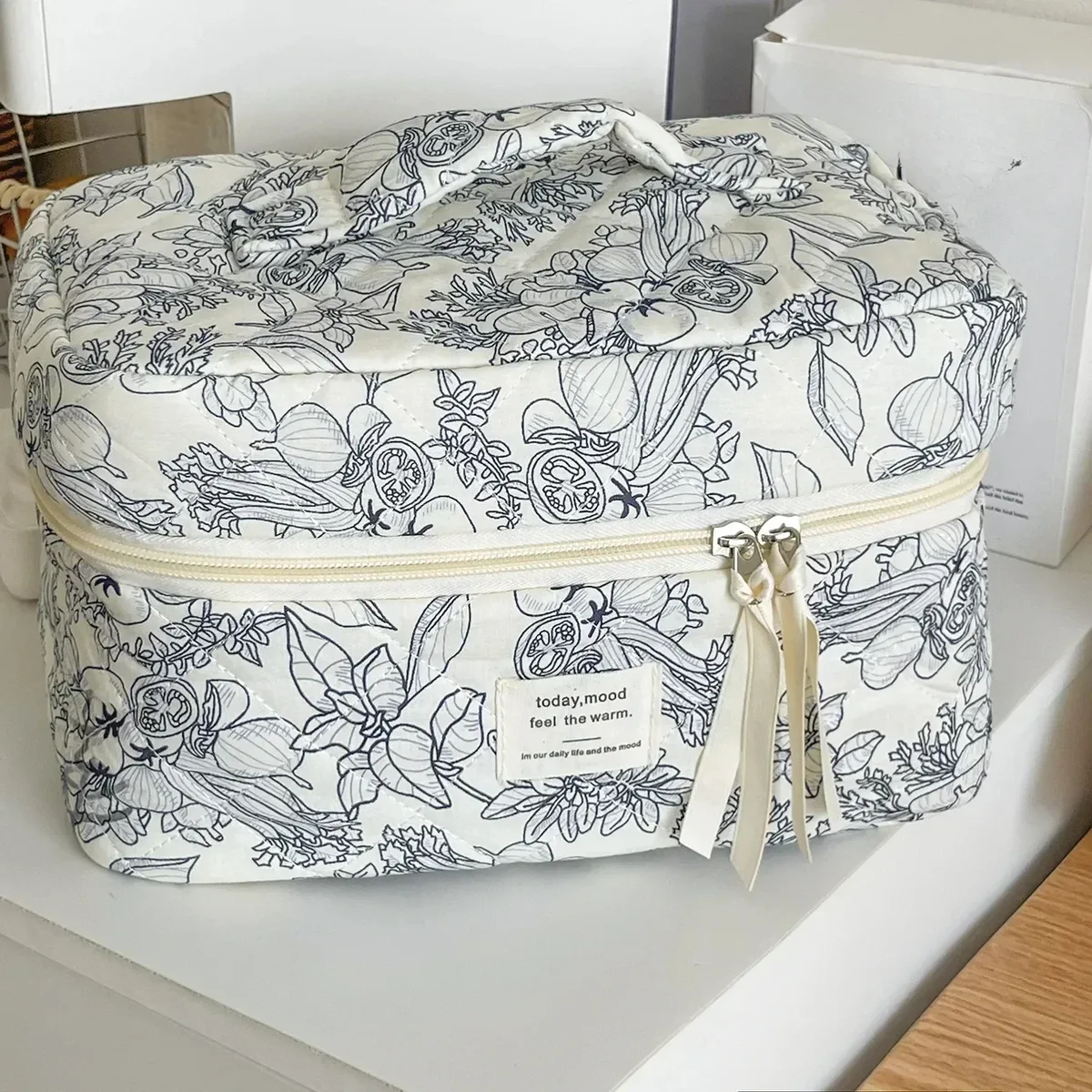 sac à cosmétiques motif ours rose beige pour femmes, joli organisateur de voyage de maquillage à fermeture éclair, sac à main féminin, pochette de toilette pour filles