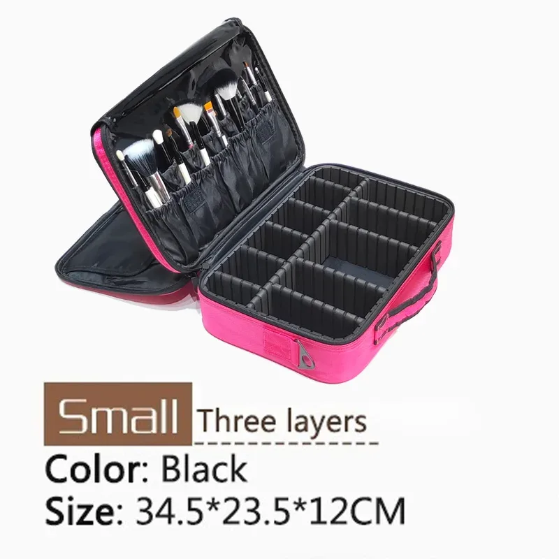 boîte à outils semi-permanente à motif d'ongles, grand multi-distributeur, trousse de maquillage professionnelle, sacs à cosmétiques, nouveauté, 2017