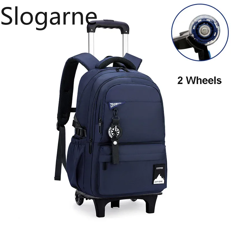 sac à roulettes pour étudiants, sacs à roulettes pour garçons, sacs à dos de voyage pour hommes avec roulettes, sac à bagages imperméable de grande capacité