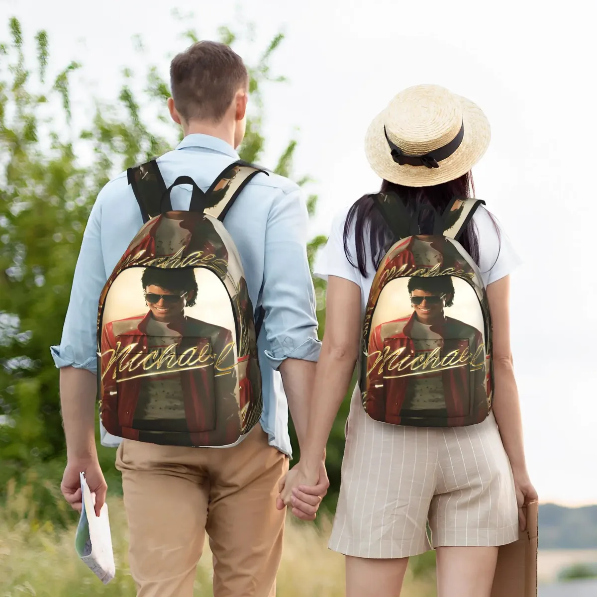 sac à dos décontracté michael jacksons musical movie 2026, idéal pour le lycée, les affaires, les hommes et les femmes, sac à dos pour ordinateur portable en toile