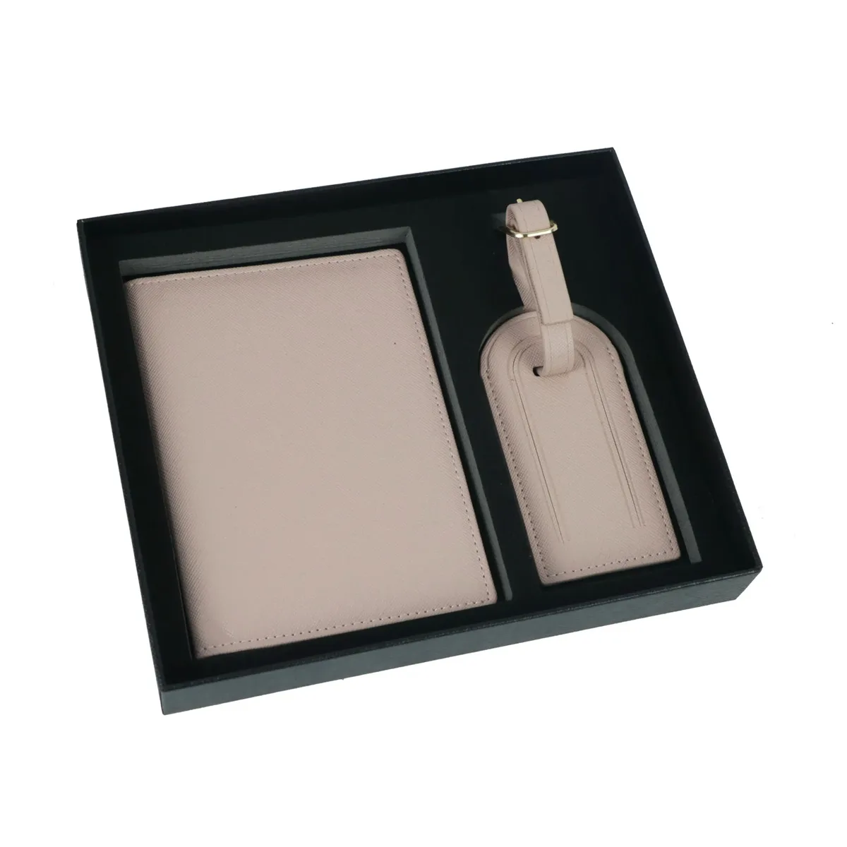 étiquette bagage polyester solide beige bleu marine passeport identification voyage accessoires voyage nom adresse