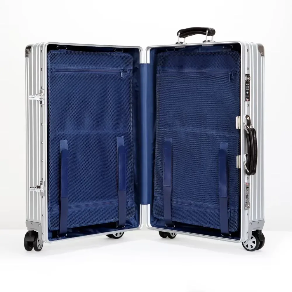 valise de voyage rétro en alliage d'aluminium bunnyfly, bagage à roulettes de haute qualité, valise trolley rétro, bagage à main 20/24/26/29'