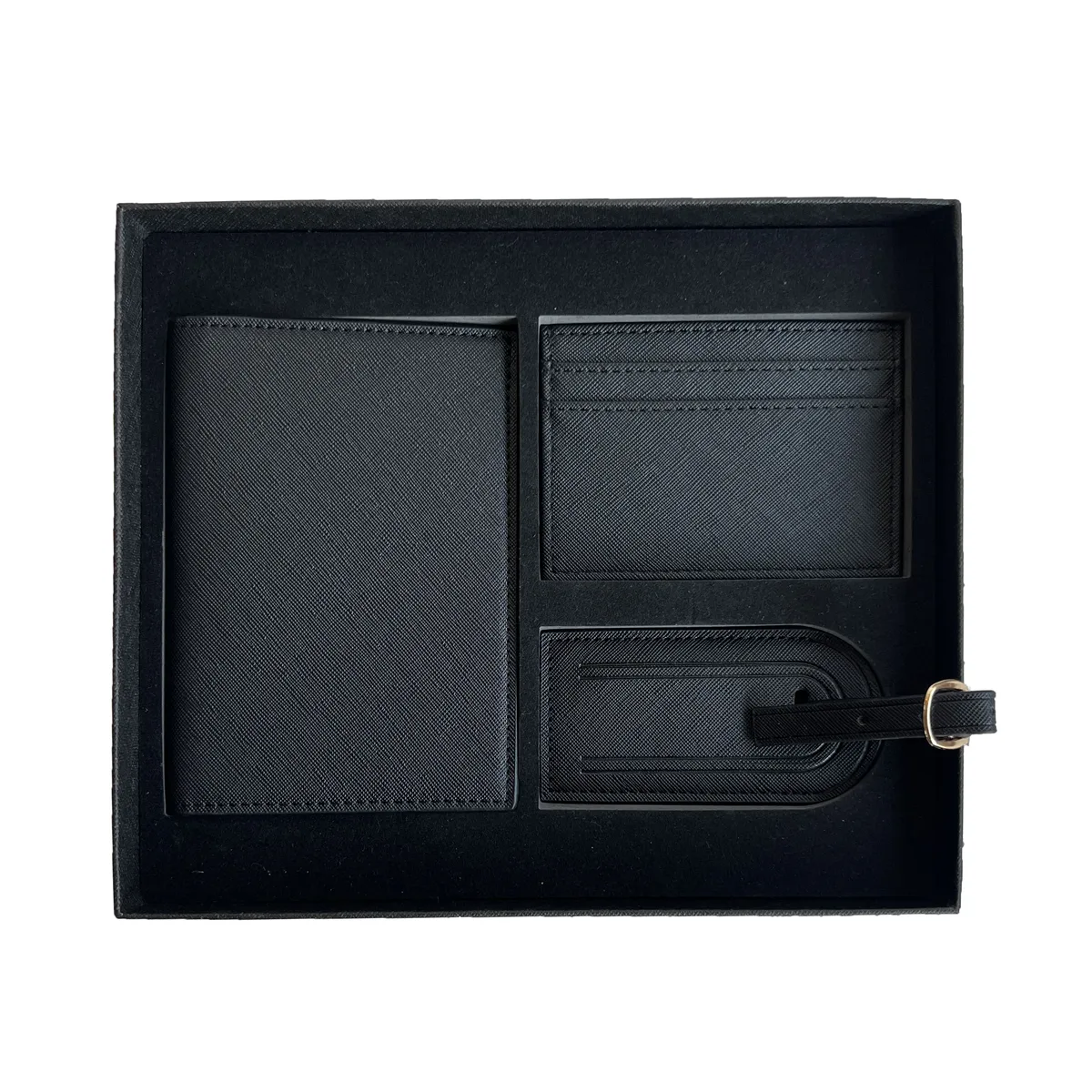coffret cadeau personnalisé avec initiales gratuites, housse de passeport en cuir de crocodile, étiquette de bagage, porte-cartes, accessoires de voyage