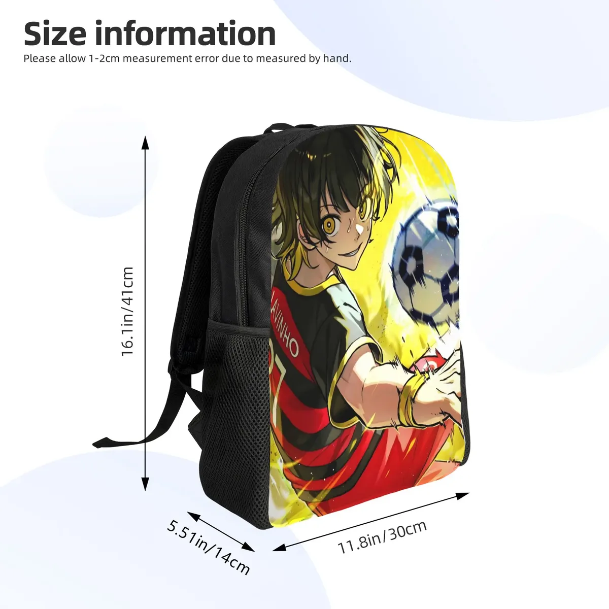 sac à dos tendance pour femme bachira meguru blue locks anime, sac d'école pour étudiant, sac à dos pour ordinateur portable, sac à dos de voyage pour enfants