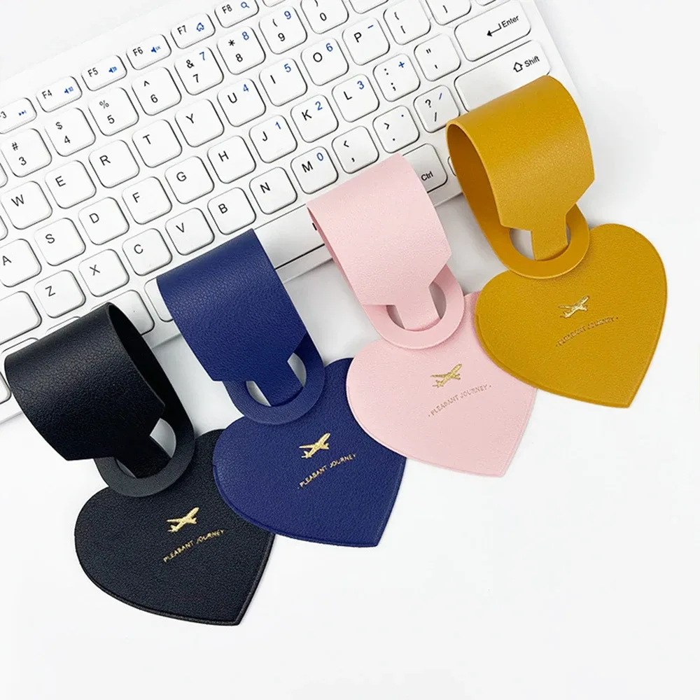 étiquette de bagage en forme de cœur avec lettres personnalisées fantaisie, joli nom personnalisé pour hommes et femmes, logo, cadeau de mariage, accessoires de voyage, diy bricolage
