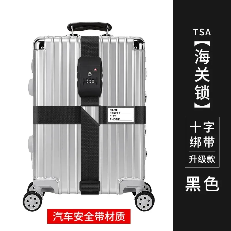 tsa-sangle de bagage de voyage réglable avec verrouillage par mot de passe, ceinture d'emballage, verrouillage sécurisé des bagages, antivol