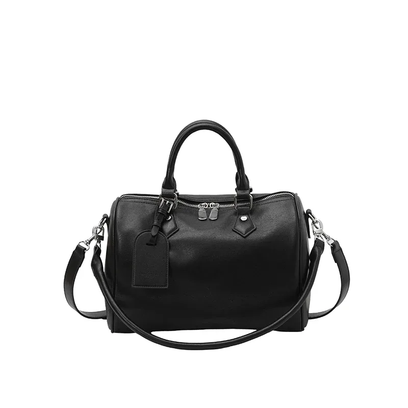 sacs boston pour femmes au design classique et tendance, sac à bandoulière en cuir pu de haute qualité, sac bowling polyvalent pour les trajets quotidiens