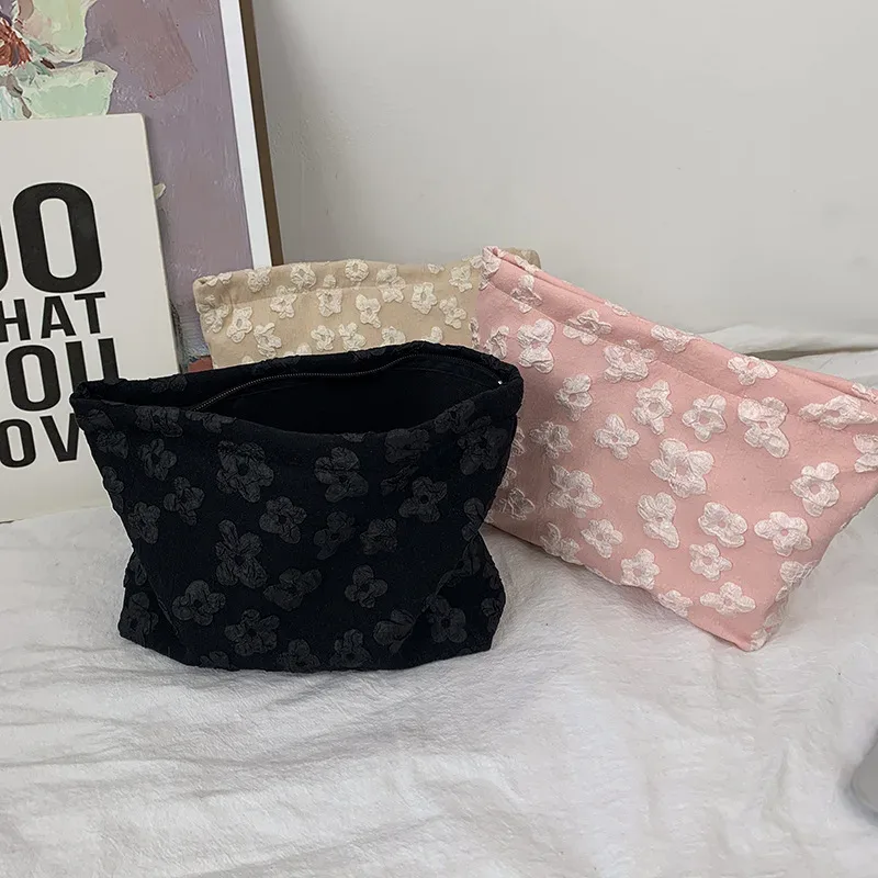 mignon floral petit frais voyage sac cosmétique femme pochette sacs de lavage mode femmes maquillage stockage trousses de toilette nécessaire