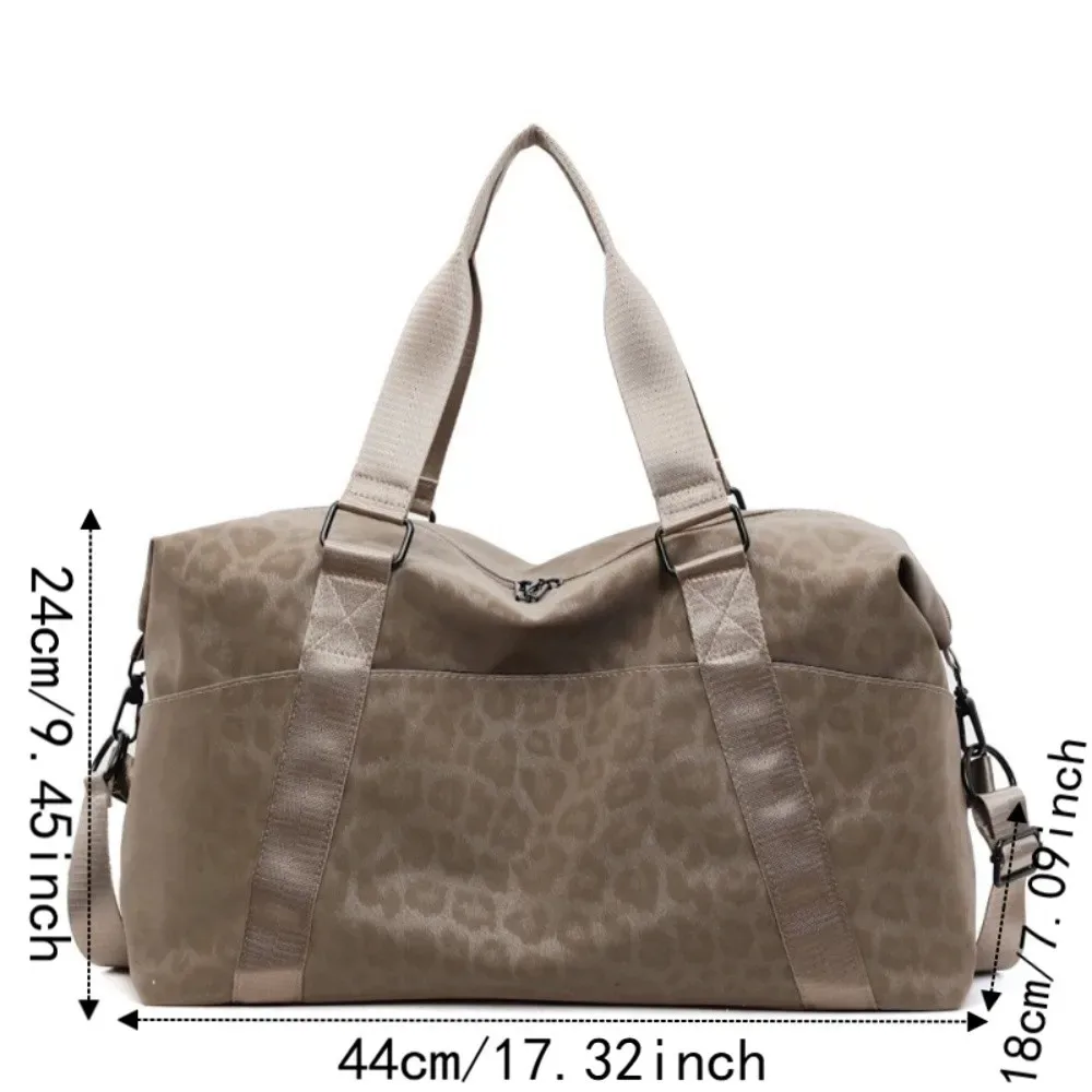 sac de voyage à imprimé léopard, sac de voyage imperméable avec sangle réglable, grande capacité, sac à main léger et multifonctionnel