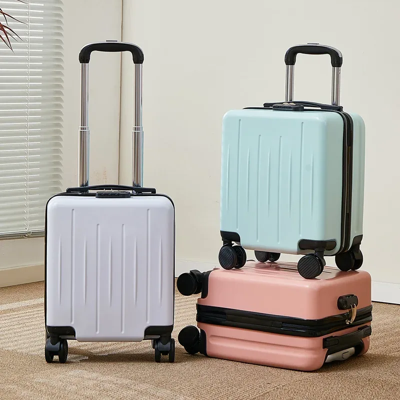 valise de voyage unisexe à roulettes pc, 14 pouces, haute qualité, à la mode, abs, mini valise d'embarquement, petite main, lu