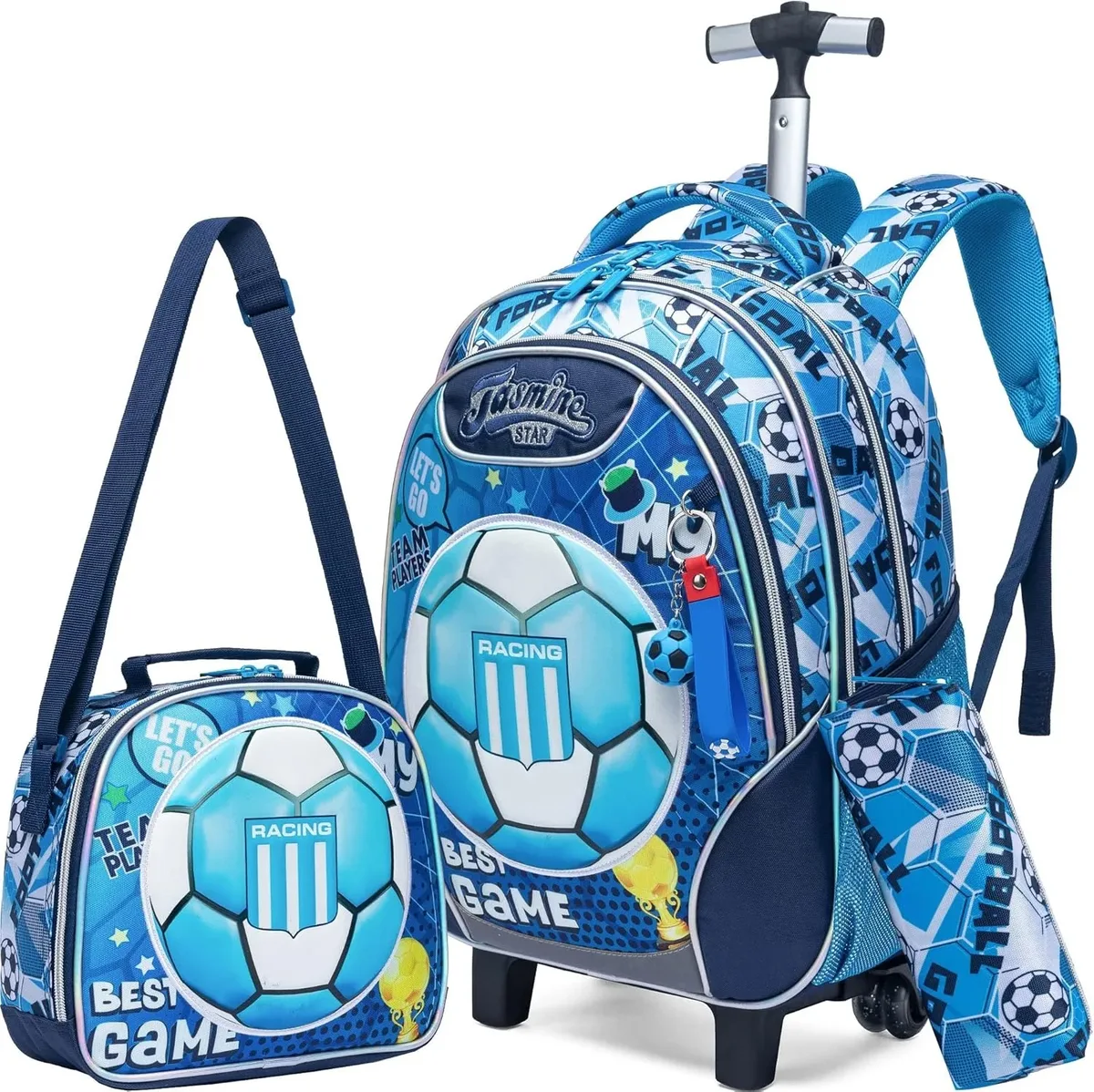 sac à dos à roulettes licorne pour filles et enfants, sac d'école à roulettes, bagage de voyage, cadeau mignon pour élèves du primaire, sac à roulettes