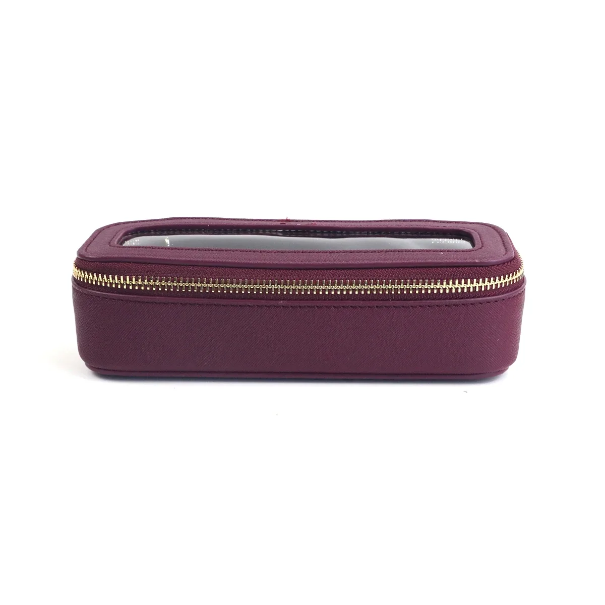 sac de rangement portable en cuir pu transparent personnalisé pour pinceaux de maquillage, accessoire de rangement pour articles de toilette quotidiens