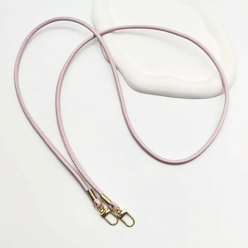 nouvelle sangle de remplacement fine et ronde en cuir pu, couleur unie, pour sac bandoulière ou croisé, longue de 120 cm, accessoire cordon de téléphone