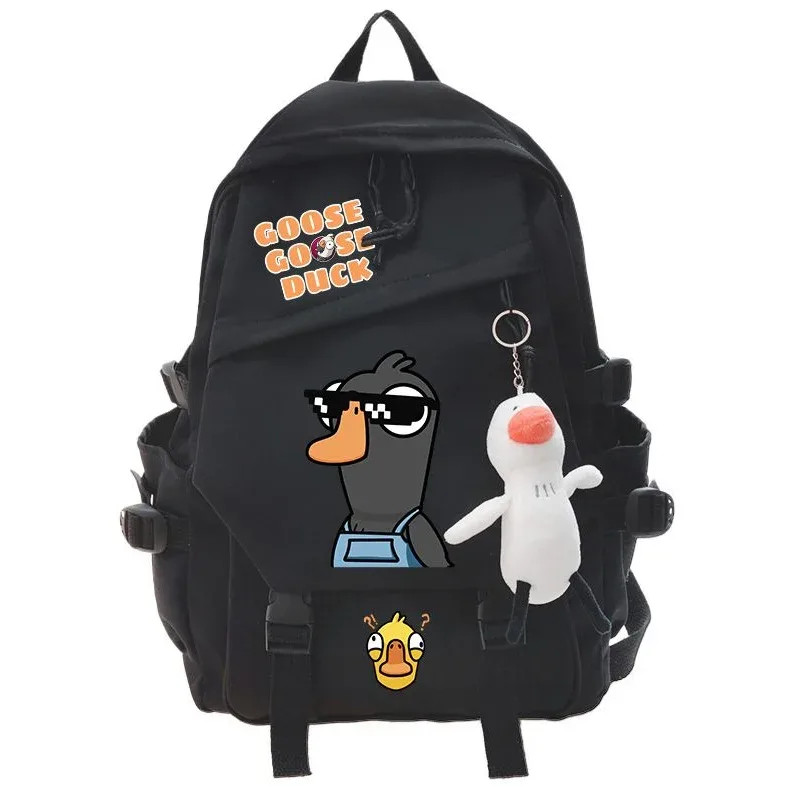 sac à dos de jeu de canard d'oie, sac d'école pour étudiants, sac à livres de dessin animé, sac à dos de voyage pour ordinateur portable, cadeaux d'extérieur pour garçons et filles