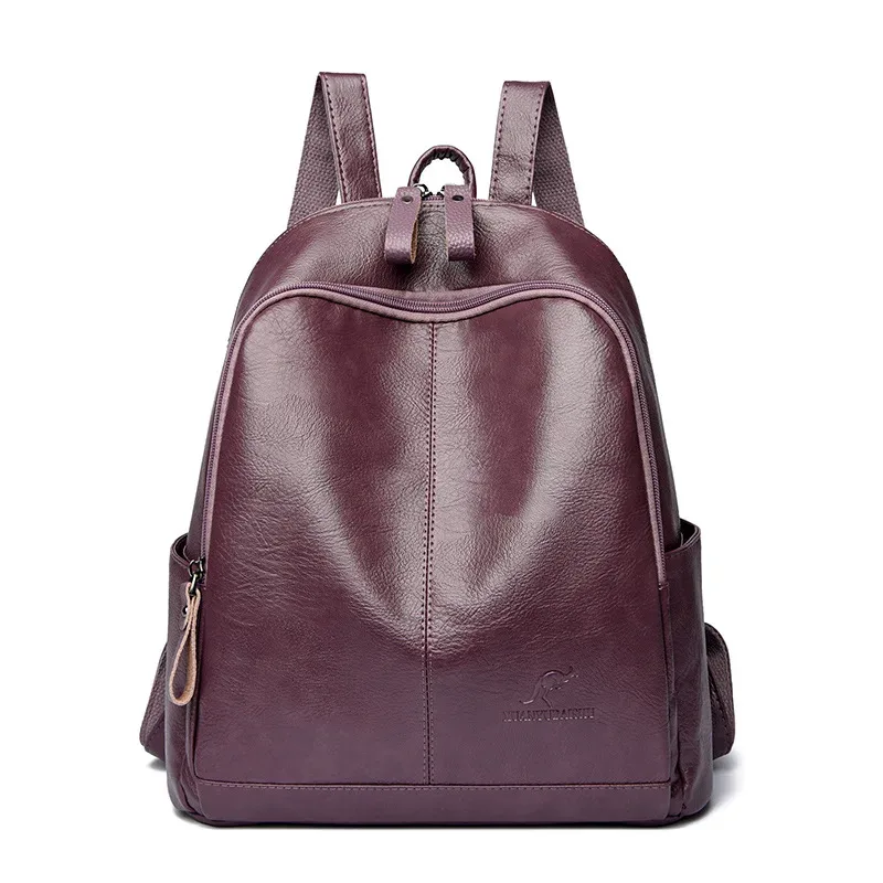 nouveau coréen en cuir souple grande capacité voyage sacs à dos femmes mode vintage sacs à bandoulière sac à bandoulière cahier cartable