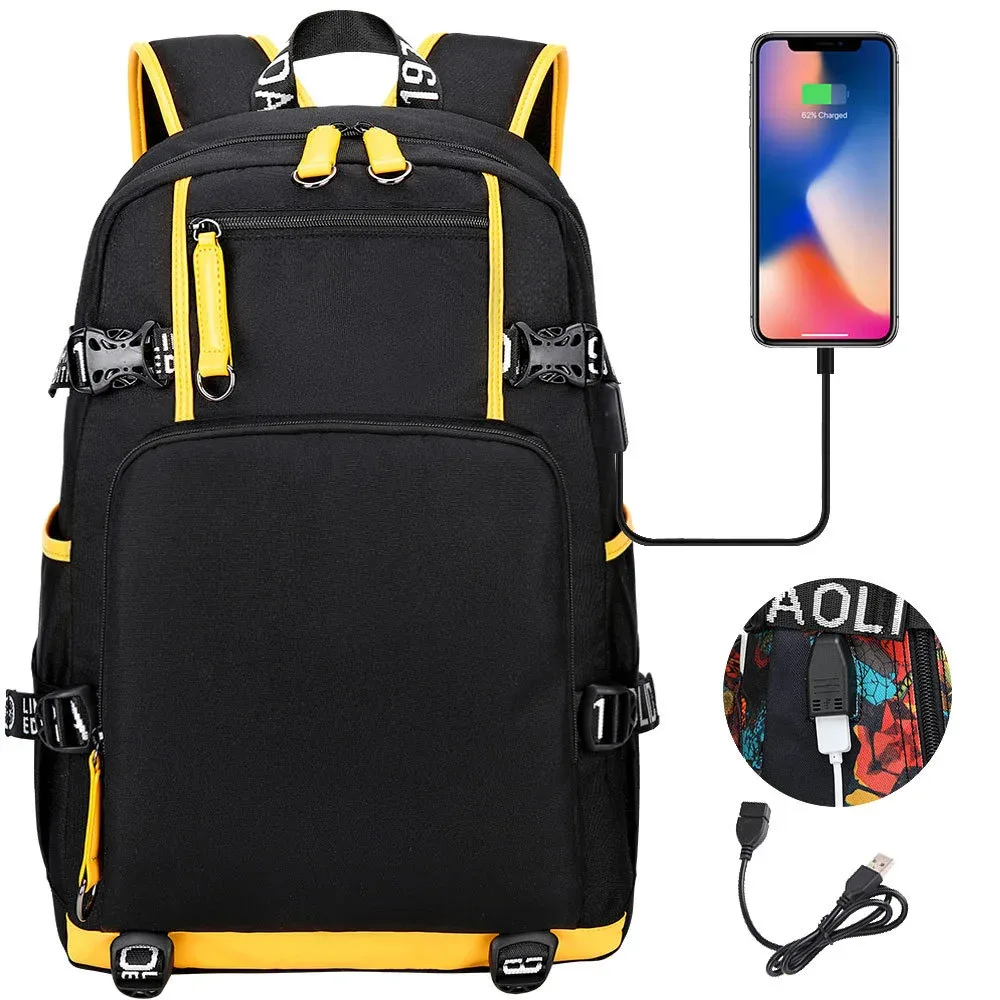 sac à dos d'école étanche pour adolescents, sac de voyage pour ordinateur portable, sac à dos de chargement usb, grand, multifonction, mode, hommes et femmes