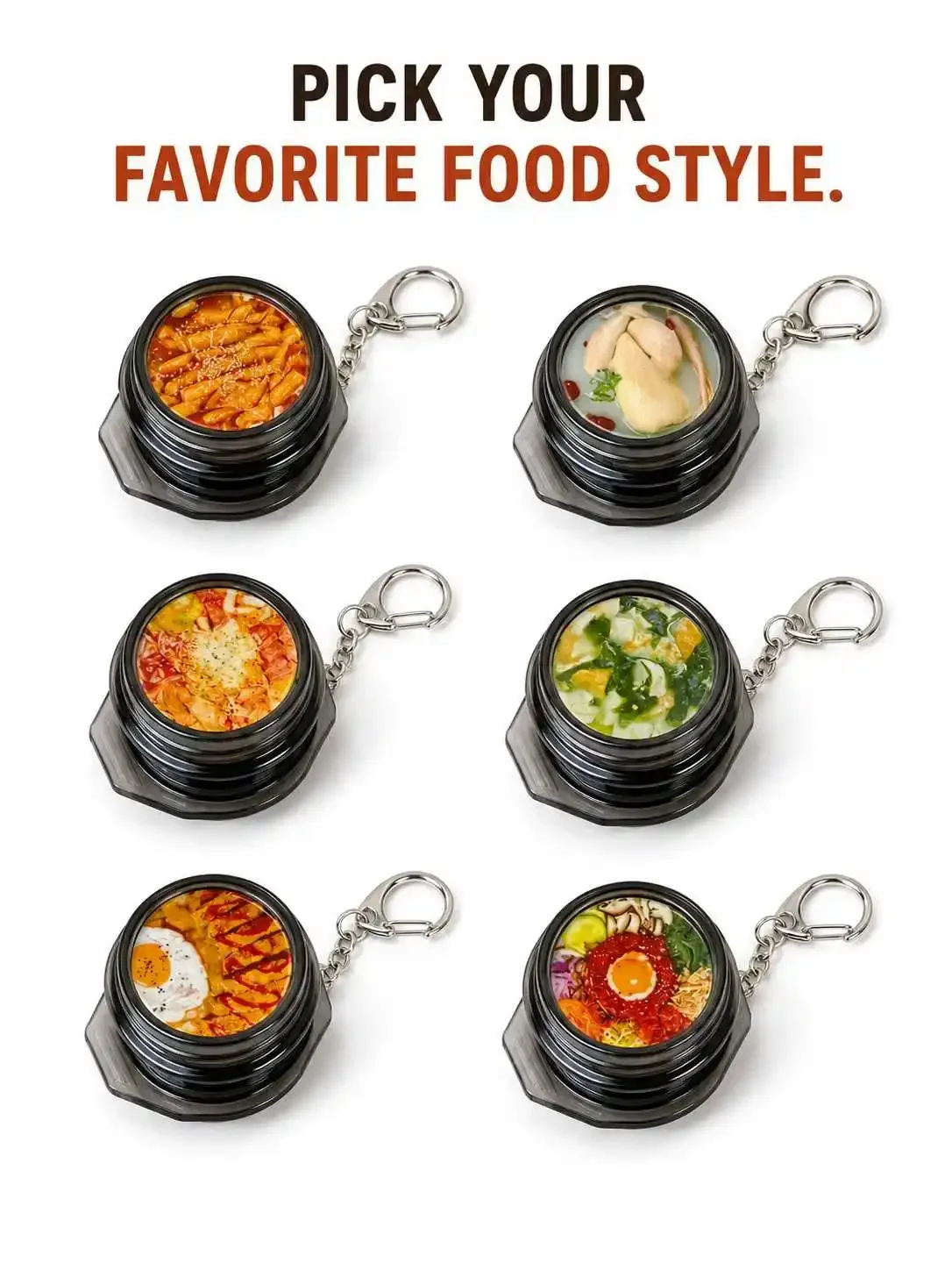 porte-clés coréen en forme de mini-aliment, bouton lumineux, charm kawaii pour sac, cadeau mignon pour amoureux de la cuisine, accessoire pour sac à dos et sac à main
