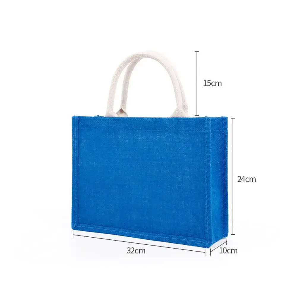 sac fourre-tout en toile de jute imperméable vintage, sacs en bambou, sac à main beige décontracté de grande capacité, sacs de plage portables, sacs d'évaluation de voyage