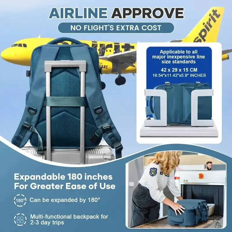 sac à dos de voyage décontracté buylor pour hommes et femmes, résistant à l'eau, adapté aux ordinateurs portables de 16 pouces, compressé sous vide, pour les voyages d'affaires