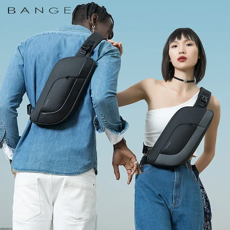 bange nouveau sac à bandoulière multifonction antivol sacs à bandoulière mâle étanche court voyage sac de poitrine pack pour hommes