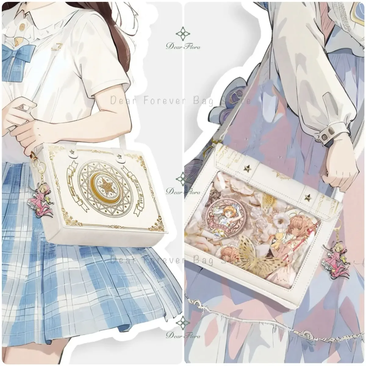 y2k livre magique lolita ita sac gothique sac à bandoulière filles poche transparente mignon bandoulière sacs à main femmes mini sacs à dos sac à main