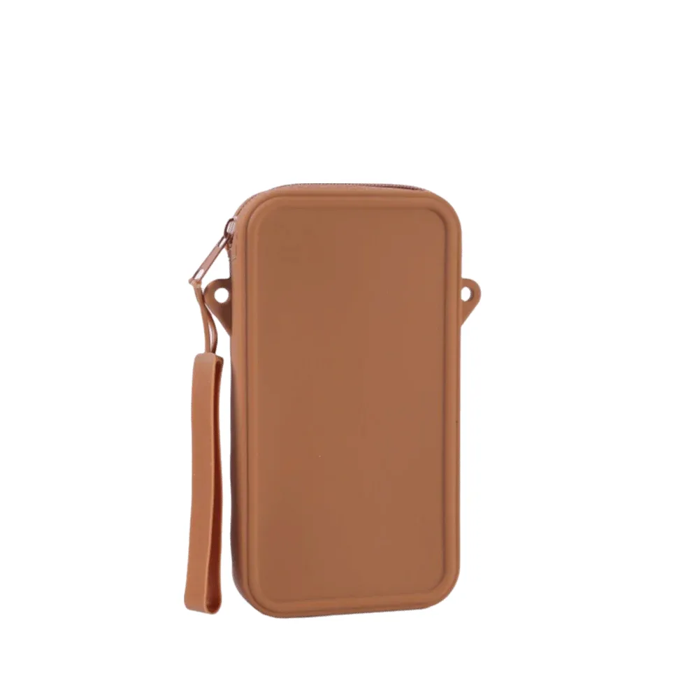 sac de maquillage multi-usages en silicone, résistant aux chocs, couleur unie, organisateur de rangement carré, sac cosmétique universel imperméable et portable