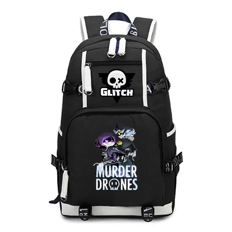 sacs d'école anime murder drones pour hommes et femmes, sac à dos de voyage de grande capacité, sac à dos pour ordinateur à la mode, cartable d'extérieur pour adolescents