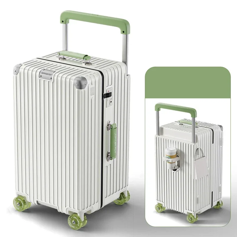 valise de voyage à poignée large de 20 "24" 30 pouces, valise à bagages à main avec fermeture éclair avec roulettes, boîte d'embarquement, sac à bagages roulant