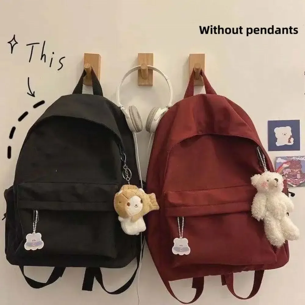 nouveau sac à dos pour lycéens, grande capacité, couleur unie, sacs d'école imperméables, sac à dos de voyage pour filles