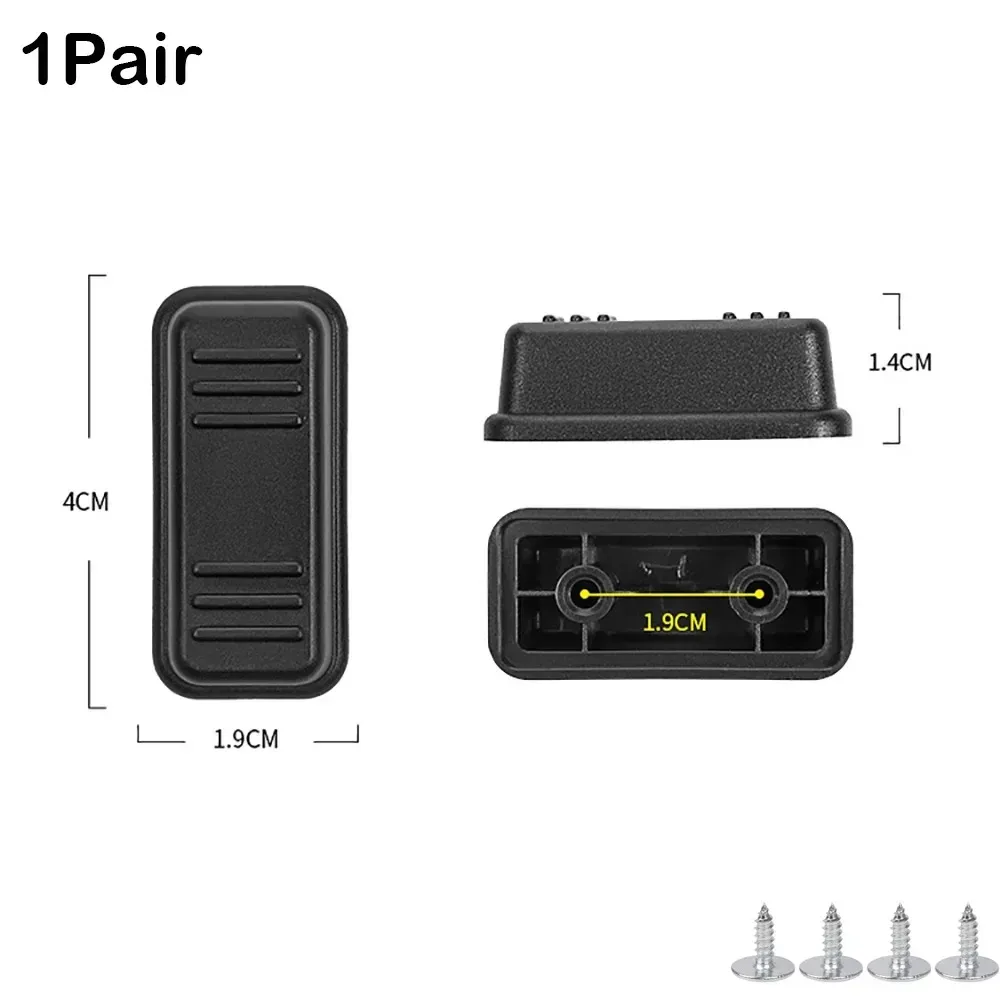 patins de protection en plastique noirs pour bagages avec vis, support inférieur de valise, pièce de rechange universelle pour toutes les valises