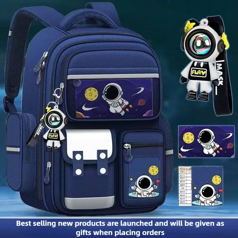 sac à dos d'astronaute de dessin animé, cartable de grande capacité de 3e à 6e année, sac d'école étanche pour l'extérieur, sac à dos pour étudiant starryscky mohilas