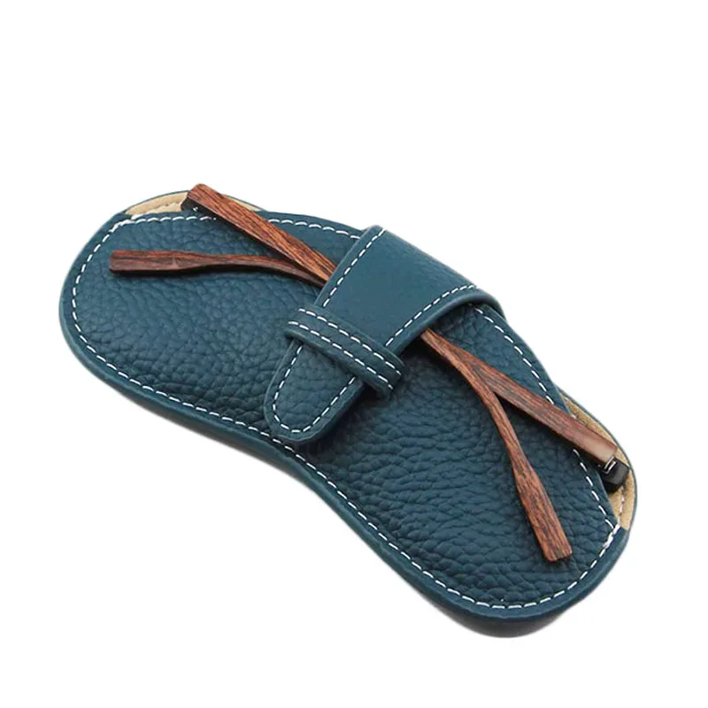 étui à lunettes en cuir véritable avec lettres personnalisées, sac à lunettes portable pour myopie, sac de rangement pour lunettes de soleil, housse de protection simple
