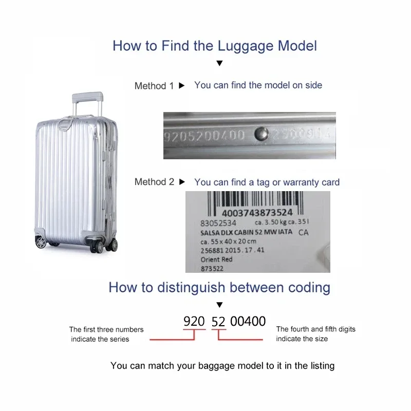 housses transparentes en pvc adaptées aux bagages rim essential 33 pouces, protection de valise de voyage, accessoires transparents, housse de protection anti-rayures