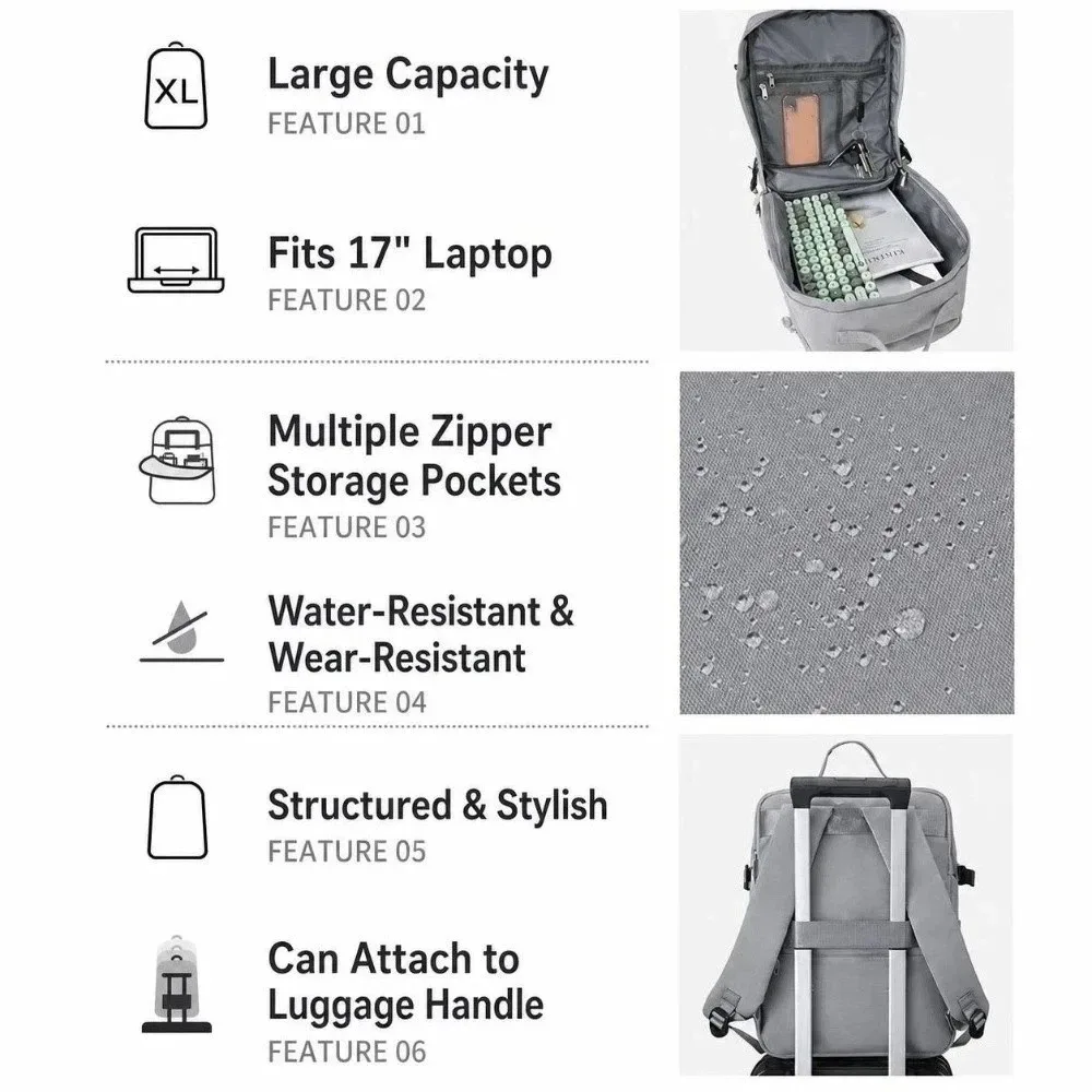 sac à dos de voyage de grande capacité, imperméable, durable, sac à dos pour étudiants, sac pour ordinateur portable multifonctionnel haut de gamme