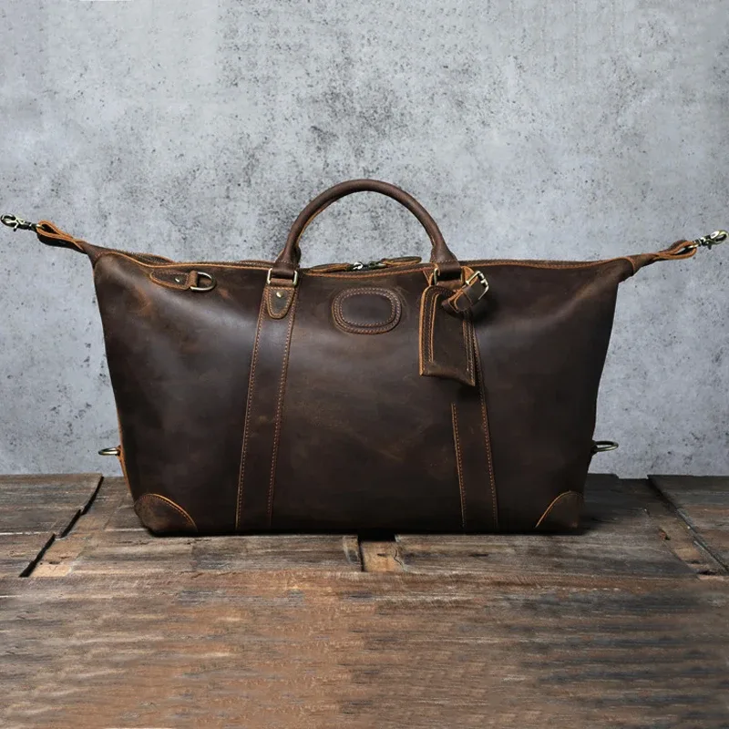 nasva-sac de sport en cuir pour hommes, sac de week-end, bagage extérieur, sac d'aviation, sac de sport fitness, sac à main à bandoulière