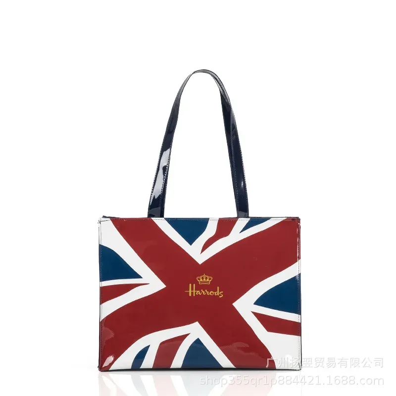 sac fourre-tout imperméable en pvc à imprimé cartoon pour femmes, sac à main décontracté et portable, sac pour le shopping, les trajets quotidiens et l'utilisation quotidienne en extérieur. ﻿