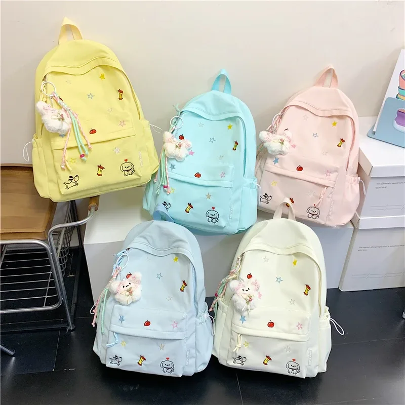 sacs à dos en nylon brodé grande capacité 2026 – sacs polyvalents et simples pour étudiants et trajets quotidiens – sacs à dos de mode polyvalents – mochila