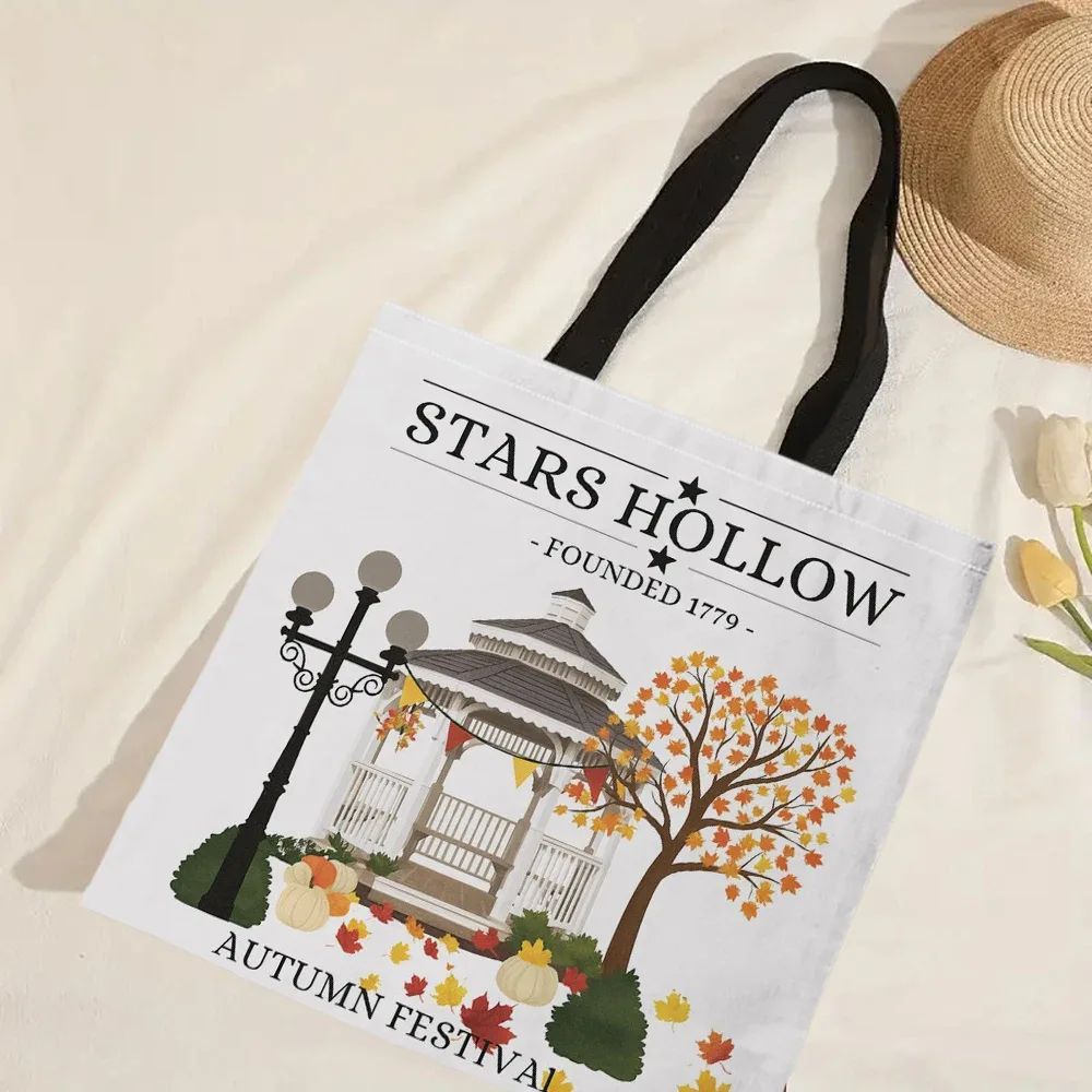 sac fourre-tout d'épicerie à motif creux étoiles, sac à bandoulière pour femmes, sac à main de grande capacité 7.3)